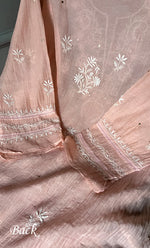 将图像加载到图库查看器中, Women's Lakhnavi Handcrafted Mul Chanderi Semi - Stitched Kurta And Dupatta Set - HONC0284759