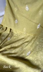Load image into Gallery viewer, Mehr Women's Lakhnavi Handcrafted Maheshwari Mul Chanderi Kurta And Dupatta Set - HONC0285393