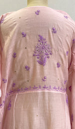 Load image into Gallery viewer, Women's Lakhnavi Handcrafted Mul Chanderi Kurta And Dupatta Set - HONC0170089