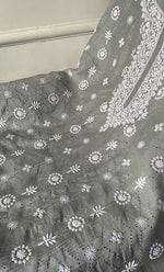 Load image into Gallery viewer, Rubi Women's Lakhnavi Handcrafted Pure Organza Chikankari Unstitched Kurta And Dupatta Set- HONC0326309
