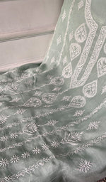 将图像加载到图库查看器中, Aavya Women's Lakhnavi Handcrafted Mul Chanderi Unstitched Kurta And Dupatta Set - HONC0348672