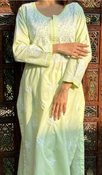 Load image into Gallery viewer, Gulnaaz Women's Lucknowi Handcrafted Cotton Chikankari Kurti-HONC0148338