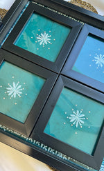 Load image into Gallery viewer, Chikankari Tray with Four Coasters - HONC0313503