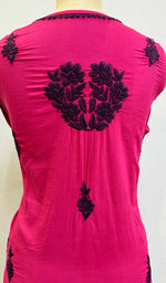 将图像加载到图库查看器中, Women's Lucknowi Handcrafted Modal Cotton Chikankari Kurti - HONC0230377