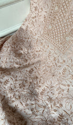 Load image into Gallery viewer, Women's Lakhnavi Handcrafted Mul Chanderi Unstitched Chikankari Full Suit - HONC0334730