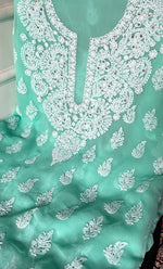 Load image into Gallery viewer, Women's Lucknowi Handcrafted Faux-Georgette Chikankari Suit Material - HONC0263069
