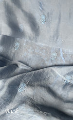 Load image into Gallery viewer, Women's Lakhnavi Handcrafted Pure Organza Chikankari Unstitched Kurta And Dupatta Set- HONC0279308