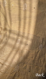 将图像加载到图库查看器中, Women's Lakhnavi Handcrafted Tissue Chanderi Unstitched Kurta And Dupatta Set - HONC0282348