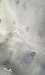 Load image into Gallery viewer, Mehnaj Women's Lakhnavi Handcrafted Pure Organza Chikankari Unstitched Kurta And Dupatta Set- HONC0316112