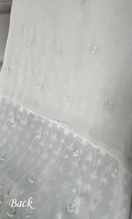 将图像加载到图库查看器中, Lucknowi Handcrafted Viscose Georgette Chikankari Unstitched Men's Kurta Fabric - HONC0307166