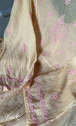 Load image into Gallery viewer, Women's Lakhnavi Handcrafted Mul Chanderi Semi - stitched Kurta And Dupatta Set- HONC0303409