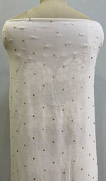 Load image into Gallery viewer, Women's Lakhnavi Handcrafted Viscose Georgette Chikankari Full Suit Material - HONC0203908