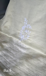 将图像加载到图库查看器中, Arisha Women's Lucknowi Handcrafted Kota Cotton Chikankari Unstitched Kurta And Dupatta Set - HONC0305976