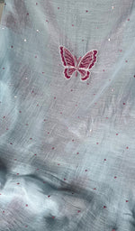 将图像加载到图库查看器中, Women's Lakhnavi Handcrafted Mul Chanderi Unstitched Kurta And Dupatta Set - HONC0295608