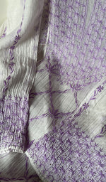 Load image into Gallery viewer, Kashish Women's Lakhnavi Handcrafted Mul Chanderi Semi - Stitched Kurta And Dupatta Set - HONC0252786