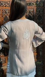 Load image into Gallery viewer, Alshifa Women's Lakhnavi Handcrafted Modal Cotton Chikankari Top - HONC0266101