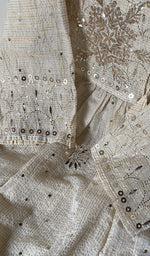Load image into Gallery viewer, Women's Lucknowi Handcrafted Kota Chanderi Chikankari Semi-Stitched Kurta And Dupatta Set - HONC0242010