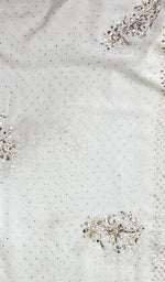 Load image into Gallery viewer, Women's Lucknowi Handcrafted Pure Silk Georgette Chikankari Dupatta - HONC0217803