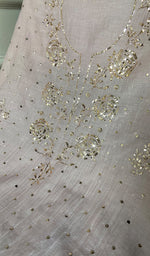 Load image into Gallery viewer, Women's Lakhnavi Handcrafted Mul Chanderi Unstitched Kurta And Dupatta Set - HONC0323216