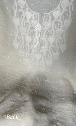 Load image into Gallery viewer, Jazba Women's Lakhnavi Handcrafted Mul Chanderi UnStitched Kurta And Dupatta Set - HONC0301694