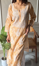 Load image into Gallery viewer, Meerab Women's Lucknowi Handcrafted Cotton Chikankari Kurti - HONC0289716