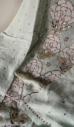 Load image into Gallery viewer, Zubina Women's Lakhnavi Handcrafted Viscose Georgette Chikankari Unstitched Full Suit Material - HONC0203909