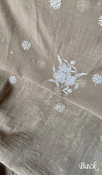 Load image into Gallery viewer, Women's Lakhnavi Handcrafted Unstitched Maheshwari Mul Chanderi Kurta And Dupatta Set - HONC0288968