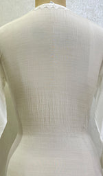 Load image into Gallery viewer, Women's Lucknowi Handcrafted Muslin Chikankari Kurti - HONC0153469