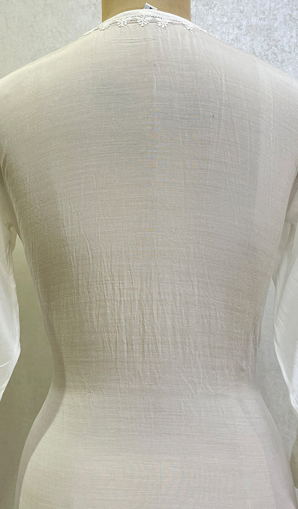 Women's Lucknowi Handcrafted Muslin Chikankari Kurti - HONC0153469