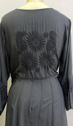 Load image into Gallery viewer, Sabana Women's Lucknowi Handcrafted Muslin Chikankari Anarkali Dress - HONC0149480