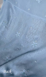 Load image into Gallery viewer, Women's Lakhnavi Handcrafted Viscose Georgette Chikankari Full Suit Material - HONC0277019