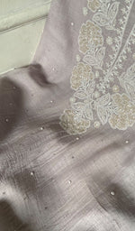 Load image into Gallery viewer, Women's Lakhnavi Handcrafted Mul Chanderi Unstitched Kurta And Dupatta Set - HONC0318622