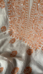Load image into Gallery viewer, Women's Lucknowi Handcrafted Muslin Chikankari Unstitched Suit Material - HONC0243933
