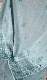 Load image into Gallery viewer, Women's Lakhnavi Handcrafted Mul Chanderi Semi - Stitched Kurta And Dupatta Set - HONC0296164