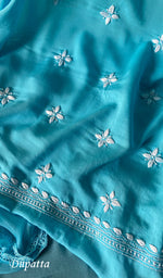 将图像加载到图库查看器中, Women's Lakhnavi Handcrafted Modal Cotton Chikankari Suit Material - HONC0275952