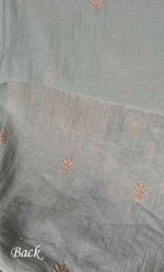 Load image into Gallery viewer, Women's Lakhnavi Handcrafted Mul Chanderi Unstitched Kurta And Dupatta Set- HONC0280882