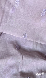 Load image into Gallery viewer, Women's Lakhnavi Handcrafted Mul Chanderi Chikankari Full Suit Material - HONC0279288