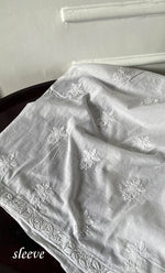 Load image into Gallery viewer, Women's Lakhnavi Handcrafted Cotton Chikankari Unstitched Kurti Fabric - HON0318055