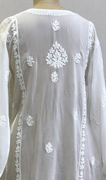 将图像加载到图库查看器中, Women's Lakhnavi Handcrafted Viscose Georgette Chikankari Kurti- HONC0200233