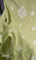 将图像加载到图库查看器中, Women's Lakhnavi Handcrafted Unstitched Cotton Chikankari Suit Material - HONC0264507