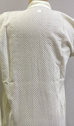 将图像加载到图库查看器中, Men's Lucknowi Handcrafted Cotton Chikankari Kurta - HONC0201099