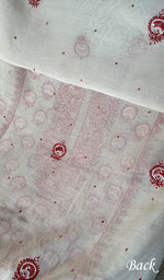 将图像加载到图库查看器中, Women's Lakhnavi Handcrafted Mul Chanderi Unstitched Kurta And Dupatta Set - HONC0284791