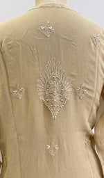 将图像加载到图库查看器中, Women's Lakhnavi Handcrafted Viscose Georgette Chikankari Kurti -  HONC0100957