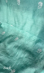 Load image into Gallery viewer, Women's Lakhnavi Handcrafted Munga Silk Chikankari Kurta And Dupatta Set- HONC0282384