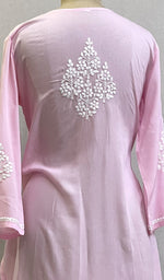 Load image into Gallery viewer, Women's Lucknowi Handcrafted Modal Cotton Chikankari Kurti - HONC0212075