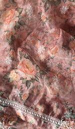 将图像加载到图库查看器中, Women's Lakhnavi Handcrafted Organza Chikankari Unstitched Kurta And Dupatta Set - HONC0268888