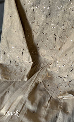 Load image into Gallery viewer, Women's Lucknowi Handcrafted Tissue Chanderi Chikankari Semi - Stitched Angrakha Dupatta Set- HONC0269236