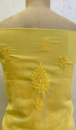 Load image into Gallery viewer, Women's Lucknowi Handcrafted Faux-Georgette Chikankari Suit Material- HONC0154327