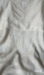 Load image into Gallery viewer, Women's Lakhnavi Handcrafted Munga Silk Chikankari Kurta And Dupatta Set- HONC0256730