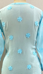 Load image into Gallery viewer, Women's Lucknowi Handcrafted Viscose Georgette Chikankari Top - HONC0161536